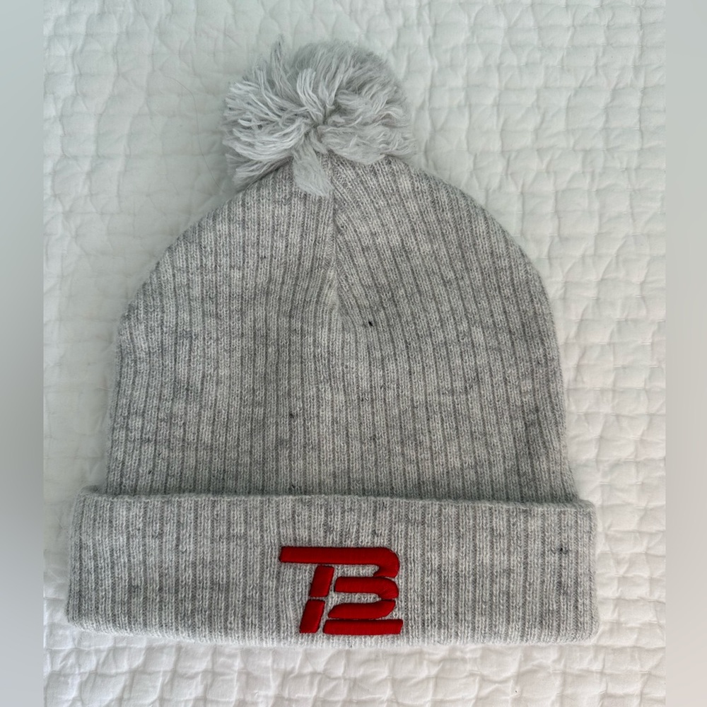 TB12 Fleece Lined Winter Hat in Grey